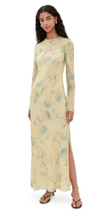 SIR. Cecile Long Sleeve Dress Eira Butter | Thumbnail 1