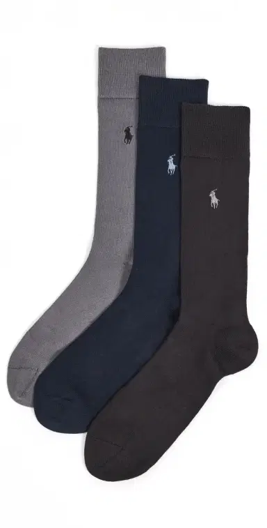 Polo Ralph Lauren Supersoft Flat Knit Slack Socks 3 Pack | Thumbnail 1