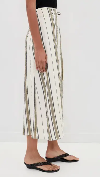 APIECE APART Stripe Marsala Wrap Skirt | Thumbnail 4