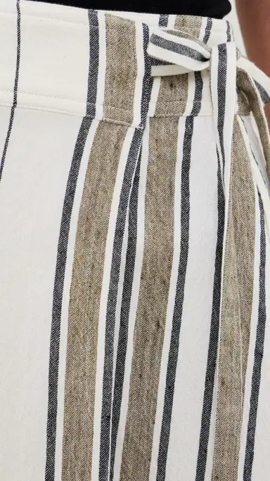 APIECE APART Stripe Marsala Wrap Skirt | Thumbnail 6