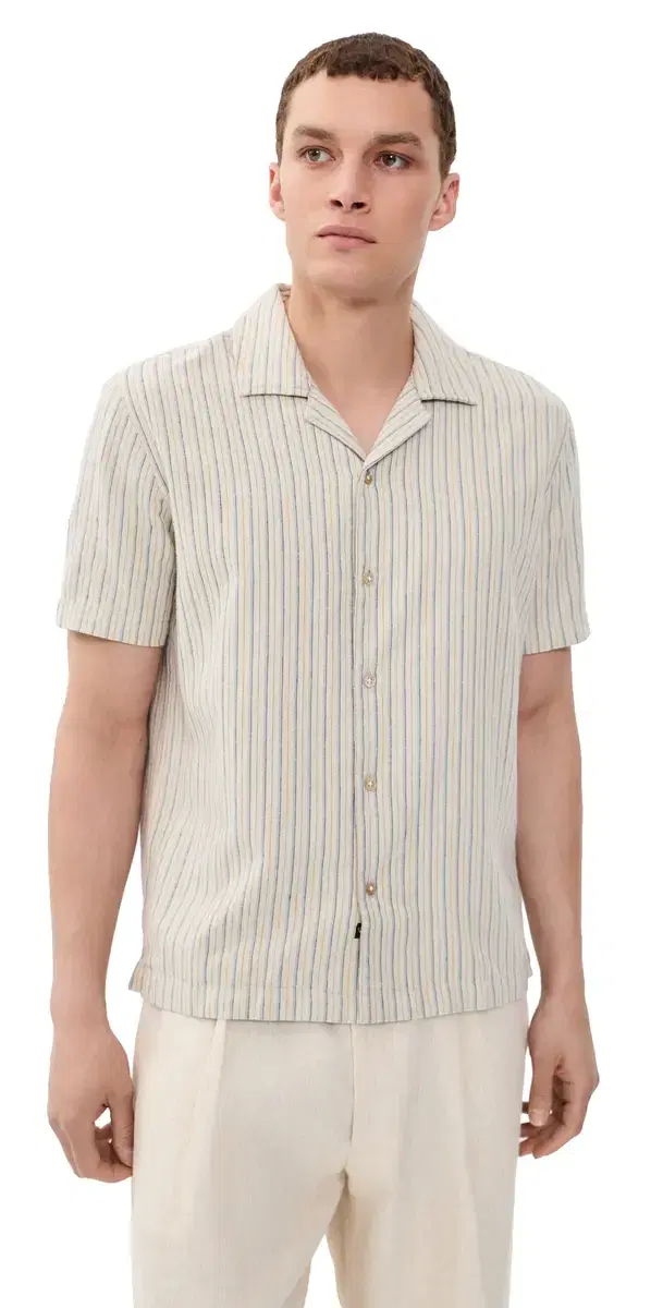 RAILS Ely Camp hirt Ecru Multi tripe