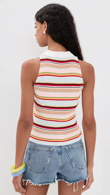 Rowing Blazers Halter Polo Tank Top Multi-Color S | Thumbnail 3