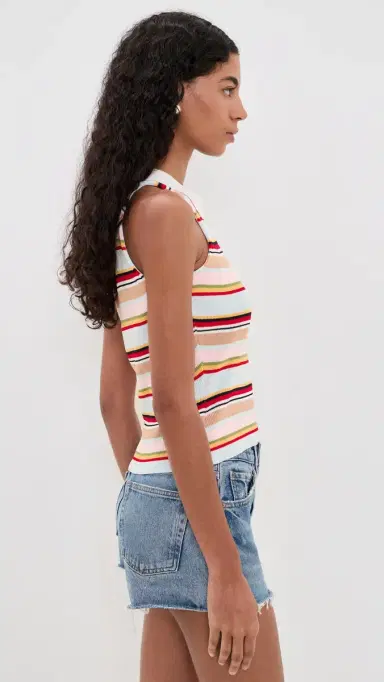 Rowing Blazers Halter Polo Tank Top Multi-Color S | Thumbnail 4