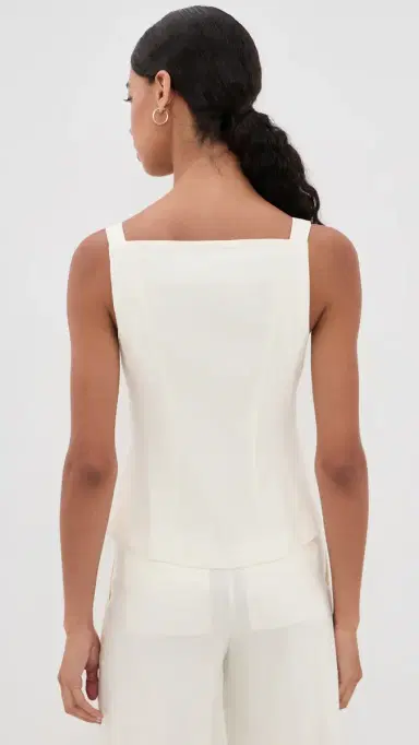 Joe's Jeans The Frankie Vest Ecru M | Thumbnail 3