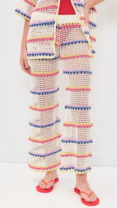 CeliaB Iren Crochet Cover Up Pants Multi L | Thumbnail 2