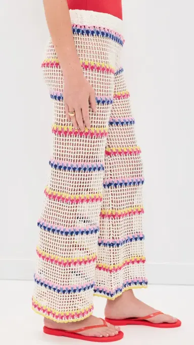 CeliaB Iren Crochet Cover Up Pants Multi L | Thumbnail 4