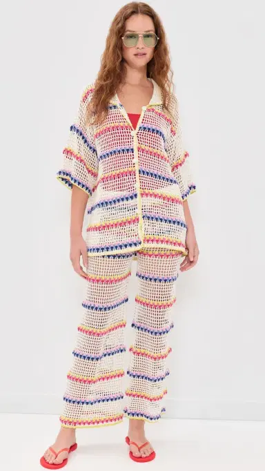 CeliaB Iren Crochet Cover Up Pants Multi L | Thumbnail 5