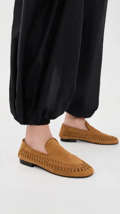 Proenza Schouler Whip Loafers In Calfsuede Desert | Thumbnail 3