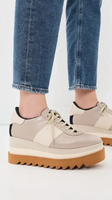 Stella McCartney Sneakelyse Grainy Eco Alter Mat + Suede W/ Micro Outsole Moss | Thumbnail 3 Stella McCartney Sneakelyse Grainy Eco Alter Mat + Suede W/ Micro Outsole Moss | Thumbnail 3