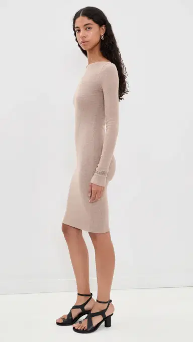 MM6 MAISON MARGIELA Midi Dress Taupe | Thumbnail 4
