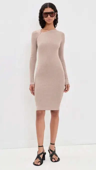 MM6 MAISON MARGIELA Midi Dress Taupe | Thumbnail 5