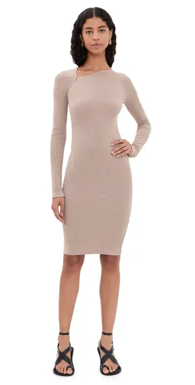 MM6 MAISON MARGIELA Midi Dress Taupe | Thumbnail 1