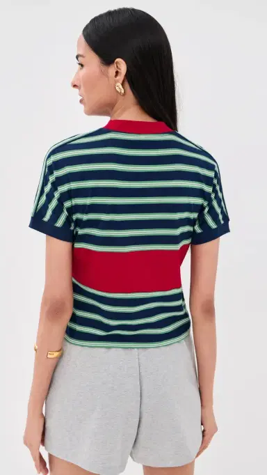 Versace Striped Cotton Jersey with Intarsia Jersey | Thumbnail 3 Versace Striped Cotton Jersey with Intarsia Jersey | Thumbnail 3