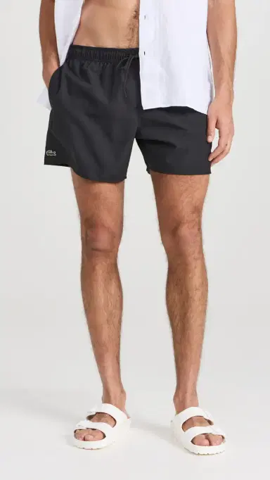 Lacoste Quick-Dry Swim Shorts 5 Black/Green L | Thumbnail 2