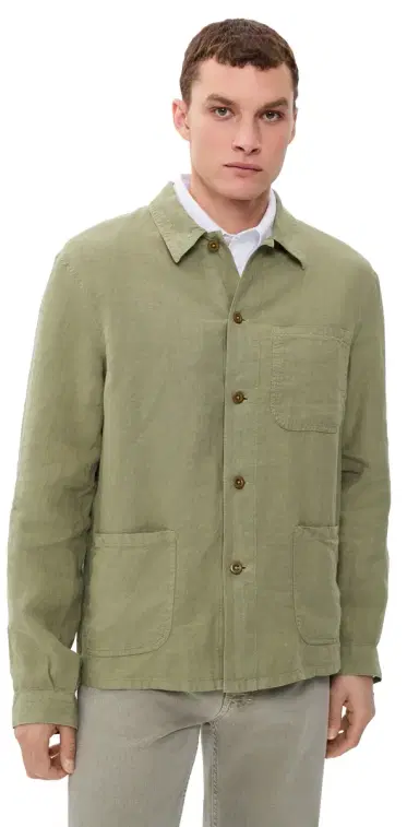 Polo Ralph Lauren Original Label Linen Chore Jacket Sage Green M | Thumbnail 1