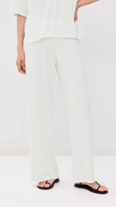 Sprwmn Wide Leg Easy Pants White S | Thumbnail 2 Sprwmn Wide Leg Easy Pants White S | Thumbnail 2