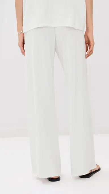 Sprwmn Wide Leg Easy Pants White S | Thumbnail 3 Sprwmn Wide Leg Easy Pants White S | Thumbnail 3