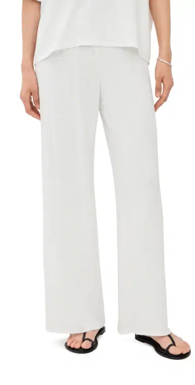 Sprwmn Wide Leg Easy Pants White S | Thumbnail 1 Sprwmn Wide Leg Easy Pants White S | Thumbnail 1