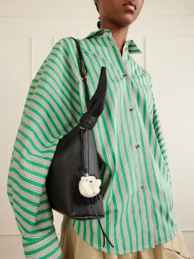 Loewe Hedgehog Bead-embellished Wool-felt And Leather Bag Charm | Thumbnail 2 Loewe Hedgehog Bead-embellished Wool-felt And Leather Bag Charm | Thumbnail 2