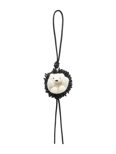 Loewe Hedgehog Bead-embellished Wool-felt And Leather Bag Charm | Thumbnail 1 Loewe Hedgehog Bead-embellished Wool-felt And Leather Bag Charm | Thumbnail 1