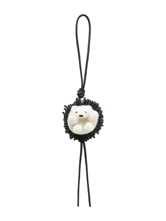 Hedgehog Bead-embellished Wool-felt And Leather Bag Charm