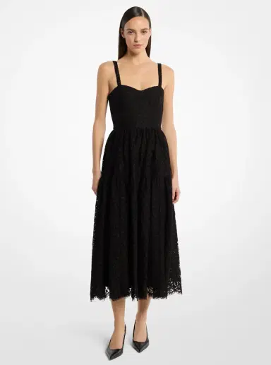 Michael Kors Collection Floral Lace Sweetheart Dress | Thumbnail 3