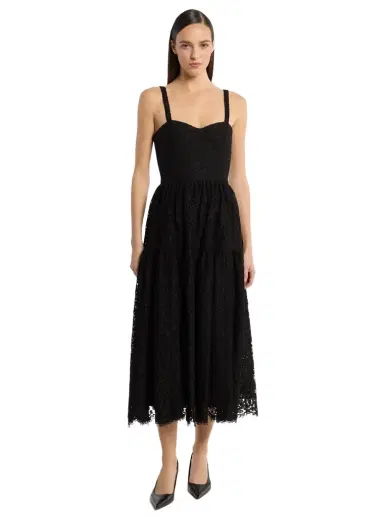 Michael Kors Collection Floral Lace Sweetheart Dress | Thumbnail 1