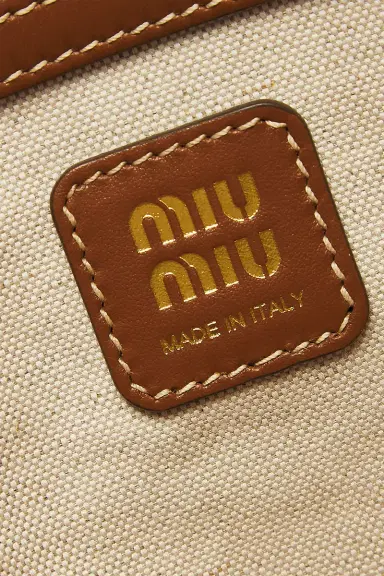Miu Miu Cannette Righe Pelle Tote Bag | Thumbnail 6 Miu Miu Cannette Righe Pelle Tote Bag | Thumbnail 6