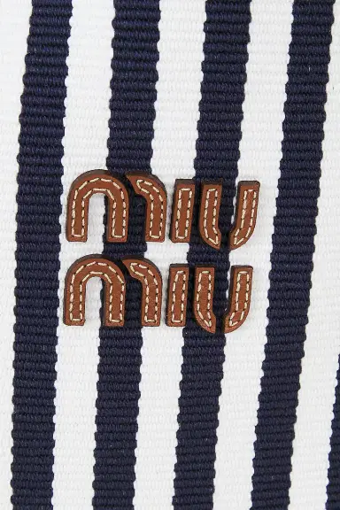 Miu Miu Cannette Righe Pelle Tote Bag | Thumbnail 7 Miu Miu Cannette Righe Pelle Tote Bag | Thumbnail 7