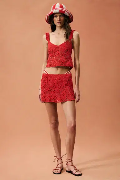 Akoia Swim for FWRD Crochet Top And Mini Skirt Set | Thumbnail 1 Akoia Swim for FWRD Crochet Top And Mini Skirt Set | Thumbnail 1