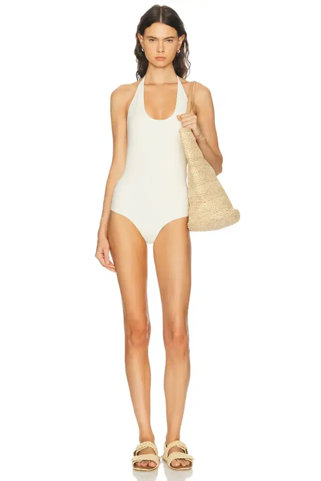 TOTEME Halter Tie One Piece Swimsuit