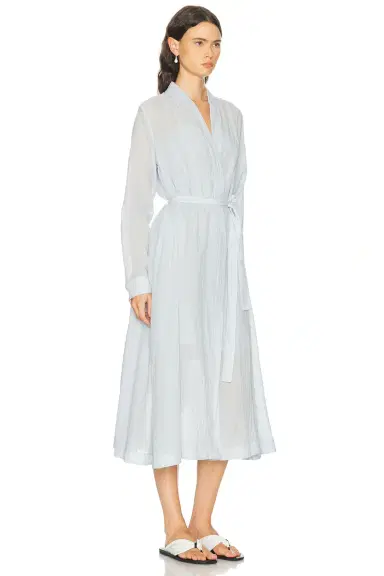 TOTEME Belted Cotton Voile Dress | Thumbnail 2