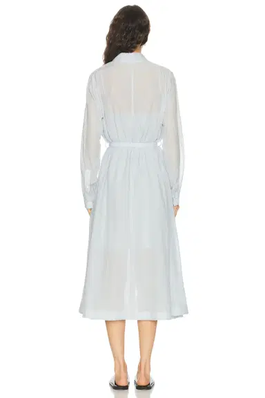 TOTEME Belted Cotton Voile Dress | Thumbnail 3