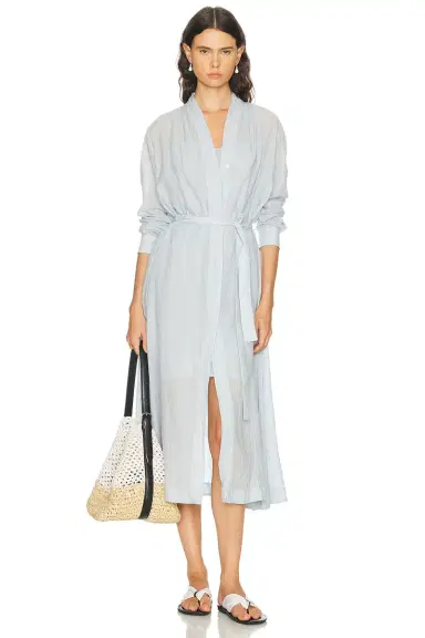 TOTEME Belted Cotton Voile Dress | Thumbnail 1