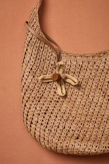 Helen Kaminski for FWRD Lani Raffia Crochet Bucket Bag With Palm Tree Charm | Thumbnail 6 Helen Kaminski for FWRD Lani Raffia Crochet Bucket Bag With Palm Tree Charm | Thumbnail 6