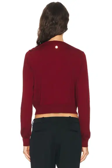 Carolina Herrera Crystal Embroidered Rose Cardigan | Thumbnail 3 Carolina Herrera Crystal Embroidered Rose Cardigan | Thumbnail 3