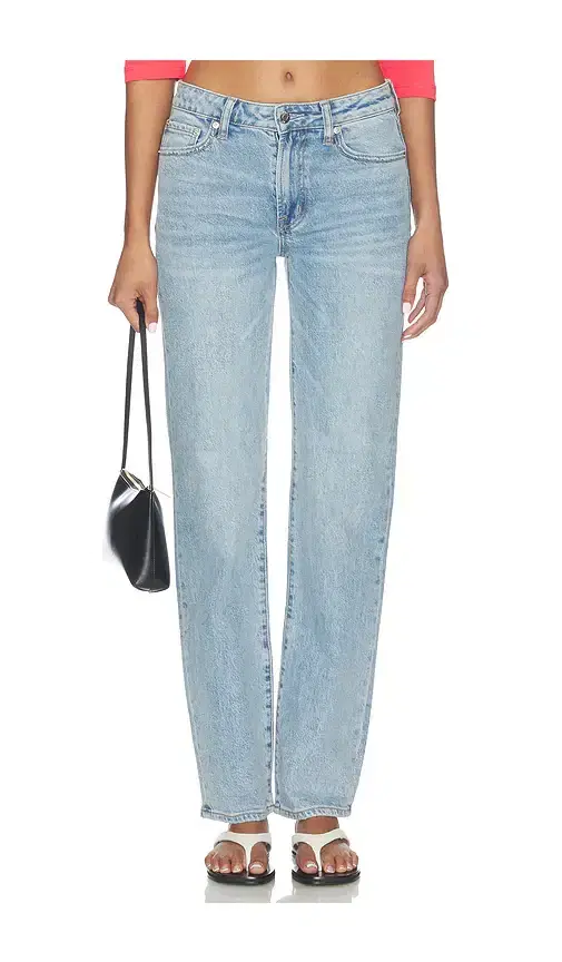 Aleks High Rise Straight Long Jeans