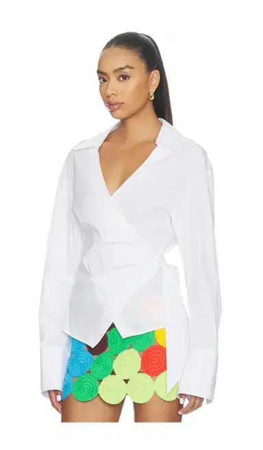 SIMONMILLER Anya Poplin Wrap Top | Thumbnail 2