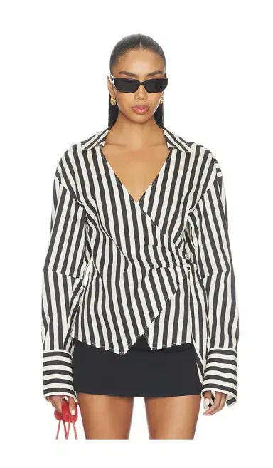 SIMONMILLER Anya Poplin Wrap Top | Thumbnail 1