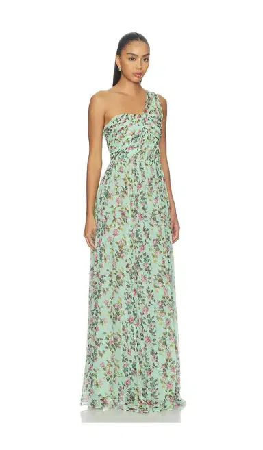 Ulla Johnson Aureline Silk One Shoulder Gown | Thumbnail 2 Ulla Johnson Aureline Silk One Shoulder Gown | Thumbnail 2