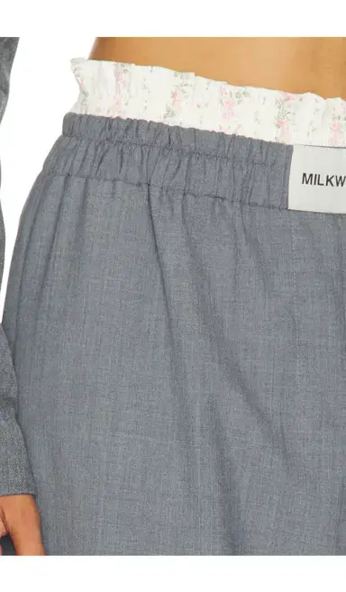 Milkwhite Double Waistband Floral Pant | Thumbnail 6 Milkwhite Double Waistband Floral Pant | Thumbnail 6