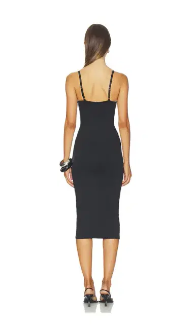 Fleur du Mal Le Stretch Micro U-plunge Midi Dress | Thumbnail 3