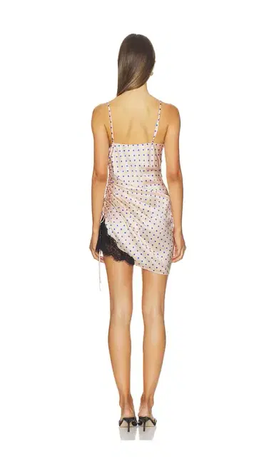 Fleur du Mal Juliet Lace Silk Dotted Dress | Thumbnail 3