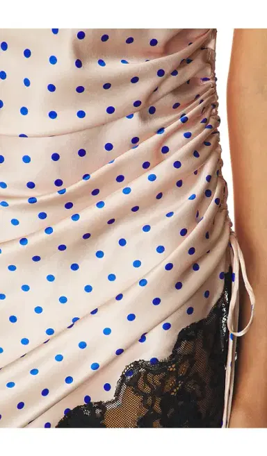 Fleur du Mal Juliet Lace Silk Dotted Dress | Thumbnail 4