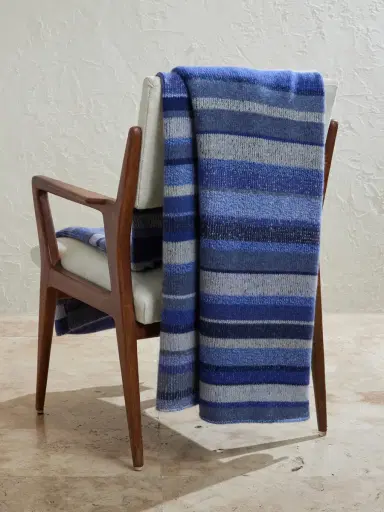 The Elder Statesman Striped Knitted Cashmere Blanket - Men | Thumbnail 1 The Elder Statesman Striped Knitted Cashmere Blanket - Men | Thumbnail 1