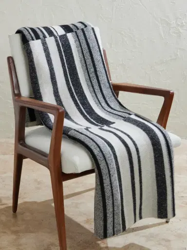 The Elder Statesman Striped Knitted Cashmere Blanket - Men | Thumbnail 1
