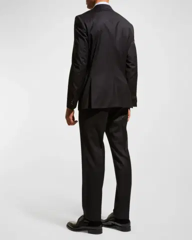 BOSS Men's Stretch-Wool Basic Two-Piece Slim Fit Suit, Black | Thumbnail 3 BOSS Men's Stretch-Wool Basic Two-Piece Slim Fit Suit, Black | Thumbnail 3