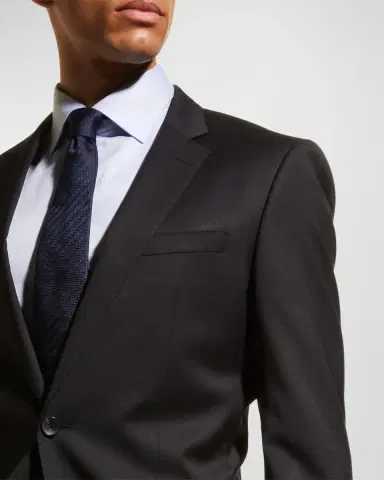 BOSS Men's Stretch-Wool Basic Two-Piece Slim Fit Suit, Black | Thumbnail 5 BOSS Men's Stretch-Wool Basic Two-Piece Slim Fit Suit, Black | Thumbnail 5