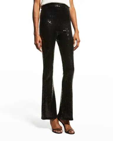 Commando Sequin Flare High-Rise Leggings | Thumbnail 3 Commando Sequin Flare High-Rise Leggings | Thumbnail 3