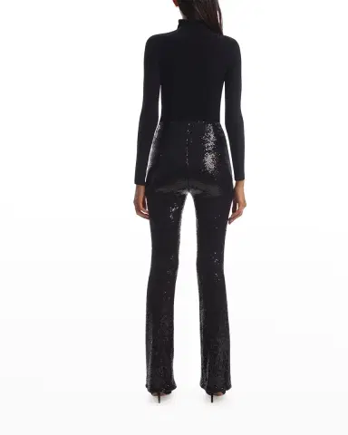 Commando Sequin Flare High-Rise Leggings | Thumbnail 4 Commando Sequin Flare High-Rise Leggings | Thumbnail 4